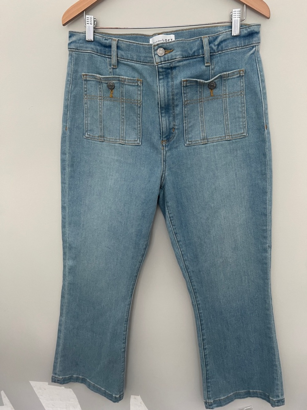 Talbots The Kick Crop Patch Pockets Jeans